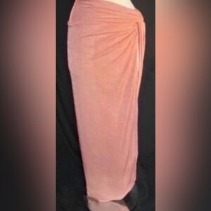 Draped Maxi Skirt in Pink
